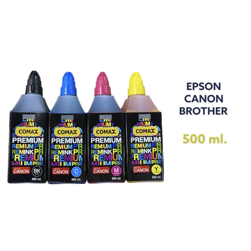 หมึกเติม Comax สำหรับเครื่องปริ้นอิงค์เจ็ท 500ml.