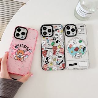 【Line Town】casetify เคสโทรศัพท์มือถือแบบนิ่ม TPU ใส กันกระแทก ลายแฟชั่น สําหรับ iPhone 14 Pro Max 14 Pro 13 Promax 12 Pro Max 11 XR X XS Max 7 8 Plus 12