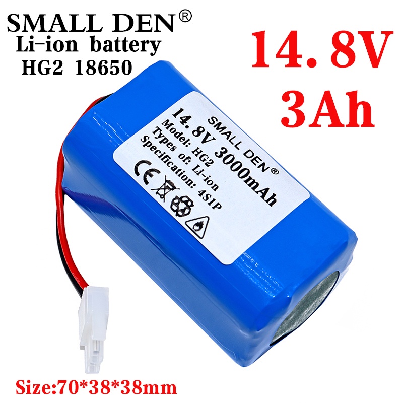14.8 V 3000mAh 4S1P 18650 Lithium Battery Pack 18650 HG2 16.8V 3Ah for Robot Vacuum Cleaner Recharge