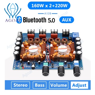 Xh-a128 DC32V เครื่องขยายเสียงบลูทูธ 5.0 TDA7498E ดิจิตอลพลังงาน 160W * 2 + 220W เบสแอมป์