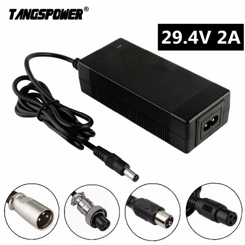 TANGSPOWER 7S 29.4V 2A แบตเตอรี่ลิเธียม e-bike Charger สําหรับ 24V 25.2V ไฟฟ้าจักรยานสําหรับ 29.4V 7