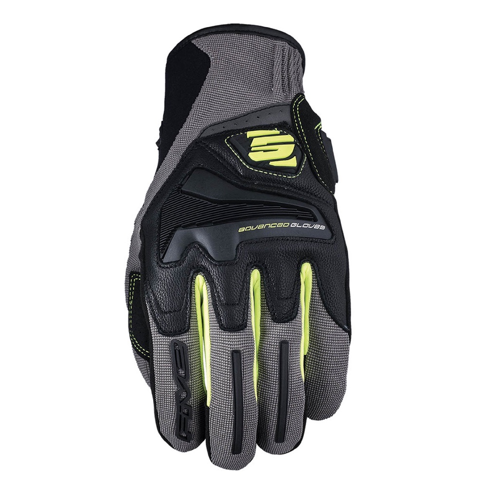 FIVE Advanced Gloves - Globe EVO Black Fluo Yellow - ถุงมือขี่รถมอเตอร์ไซค์