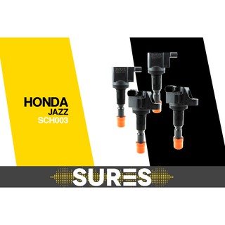 SET สุดคุ้มครบชุด 4 ตัว คอยล์จุดระเบิด HONDA JAZZ GD V-TEC / CITY ZX / L15 - SCH-003 - ฮอนด้า แจ๊ส ซิตี้ 30520-PWC-003