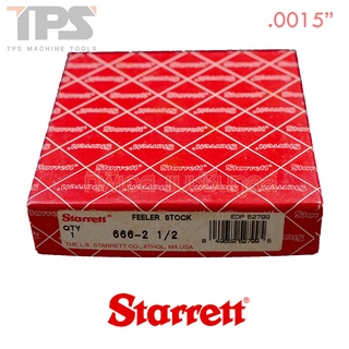 ฟิลเลอร์เกจแบบนิ้ว ยาว 25 ฟุต หนา .0025 นิ้ว รุ่น 666-2 1/2 STARRETT