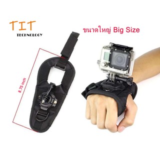 360 Degree Rotating Globe Style Wrist Strap Band Mount Hand Palm Belt Lanyard Holder with Screw for GoPro Hero SJCam YI