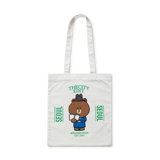 [พร้อมส่ง! ส่งฟรี] กระเป๋าผ้า Line Friends City Edition Seoul ลิขสิทธิ์แท้ กระเป๋าหมีบราวน์