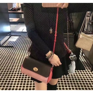 🎀 (สด-ผ่อน) ส่งฟรี กระเป๋าสะพาย Ruby 10 นิ้ว COACH F57501 RUBY CROSSBODY IN GEOMETRIC COLORBLOCK