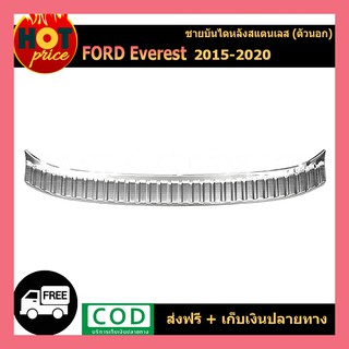 ชายบันไดหลังสแตนเลส Ford Everest 2015-2020 (ตัวนอก)