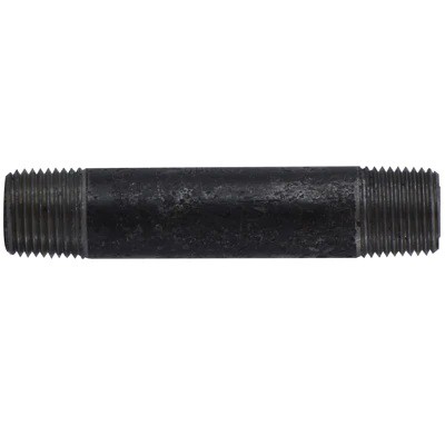 ท่อสั้น เกลียว 2 ข้าง ท่อสติม ไม่มีตะเข็บ SCH40 carbon steel pipe nipple Seamless BSPT ความยาว 10cm