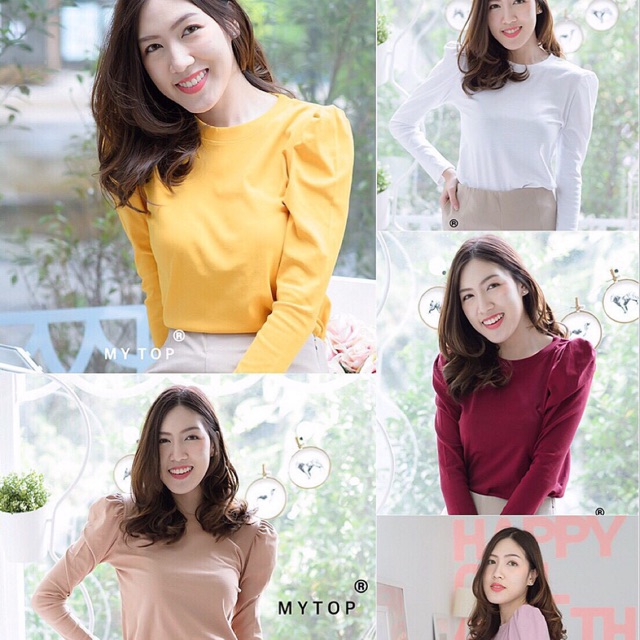 🔥ครบสีละคะ🔥My​ top​ เสื้อยืดคอกลมแขนยาว แขนตุ๊กตา G177 CARDIGAN_NISTA (MT1H)