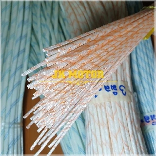 ปลอกสายใยแก้ว ปลอกทนความร้อน 1, 2, 3, 4, 5 มม. 100เส้น/แพ็ค ท่อทนความร้อน ปลอกหุ้มสายไฟ ปลอกหุ้มทองแดง Fiberglass
