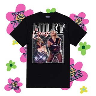 [COD]พร้อมส่ง เสื้อยืดแขนสั้น คอกลม ผ้าฝ้าย 100% พิมพ์ลาย Miley Cyrus 90S หลากสี แฟชั่นฤดูร้อน สําหรับผู้ชายS-5XL