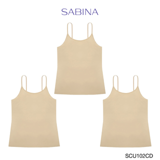 Sabina เสื้อทับสายเดี่ยว (Set 3 ชิ้น) รุ่น PRETTY PERFECT รหัส SCU102CD สีเนื้อเข้ม