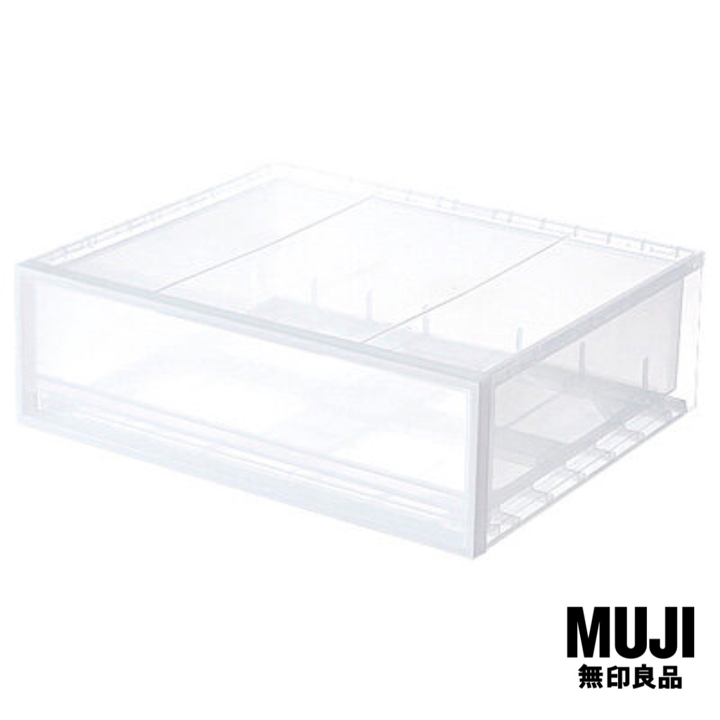 มูจิ กล่องเก็บของโพลีโพรพิลีน - MUJI PP Storage Box / Wide / S 55 × 44.5 × 18 cm