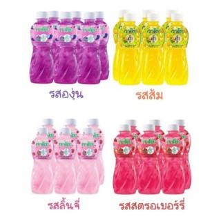 กาโตะ น้ำผลไม้25% ผสมวุ้นมะพร้าว ขนาด 320 กรัม แพ็คละ 6 ขวด (เลือกรสได้) KATO