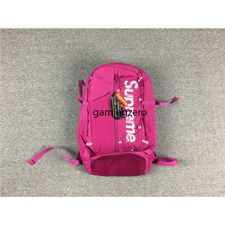 [พรีออเดอร์] Supreme SS17 Backpack Magenta Book Bag Pink/white