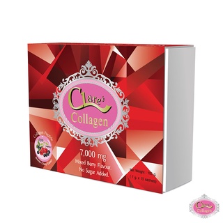 เเคล์ร คอลลาเจน รสมิกซ์เบอร์รี่ 7,000 มก. Clares Collagen Mixed Berry Flavour (15ซองx1กล่อง)