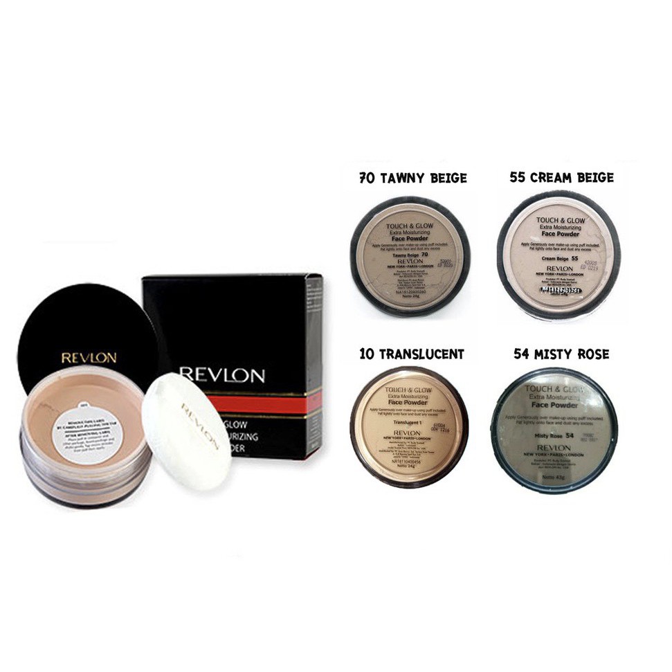 ❤️ไม่แท้คืนเงิน❤️ Revlon Touch&Glow Extra Moisturizing Face Powder ขนาด 43 g.แป้งฝุ่นเรฟลอน