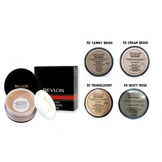 ❤️ไม่แท้คืนเงิน❤️ Revlon Touch&amp;Glow Extra Moisturizing Face Powder ขนาด 43 g.แป้งฝุ่นเรฟลอน ทัช &amp;โกลด์ ลูส พาวเดอร์