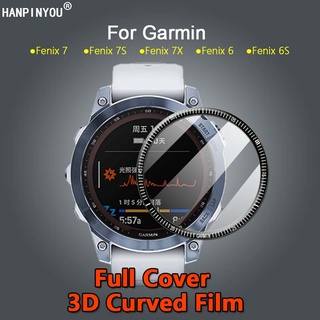 สําหรับ Garmin Fenix 7 7S 7X 6 Pro พลังงานแสงอาทิตย์ ใส เต็มรูปแบบ 3D โค้ง นิ่ม ฟิล์ม PMMA ป้องกันหน้าจอ - ไม่ใช่กระจกนิรภัย