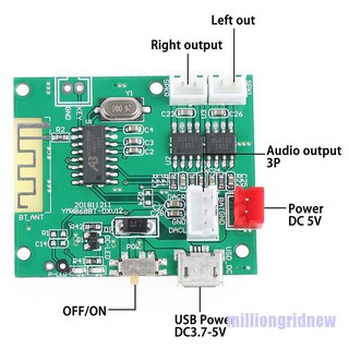 Mld บอร์ดโมดูลขยายเสียงสเตอริโอ บลูทูธ 5.0 5W*2