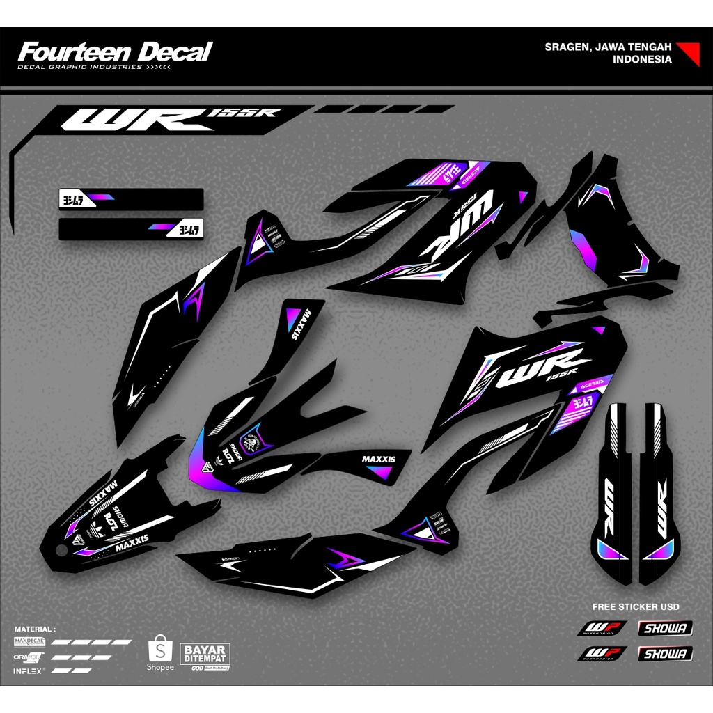 รูปลอก wr 155 - yamaha wr 155 6. สติ๊กเกอร์ติดมอเตอร์ไซค์
