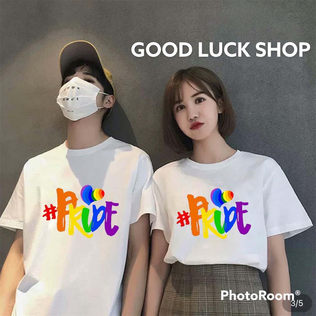 เสื้อยืดสไตล์มินิมอล สกรีนลายน่ารัก มีหลายแบบ pride monthsสีสัน