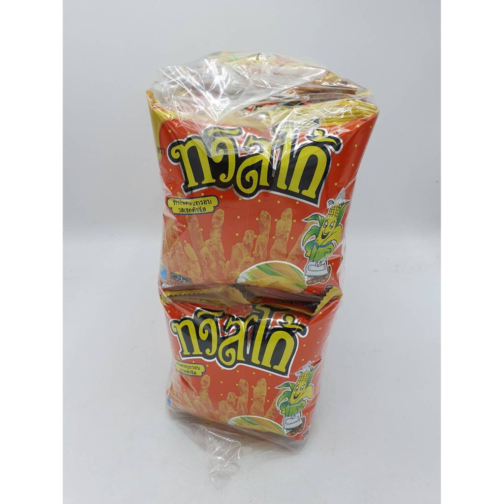 ขนมอบกรอบ ทวิสโก้ รสเชดด้า ชีส 12 ซอง 17 กรัม ข้าวโพดอบกรอบ