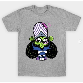 เสื้อยืดแขนสั้น คอกลม ผ้าฝ้าย 100% พิมพ์ลายกราฟฟิค Powerpuff Girls and MOJO JOJO สําหรับผู้ชาย และผู้หญิงS-5XL