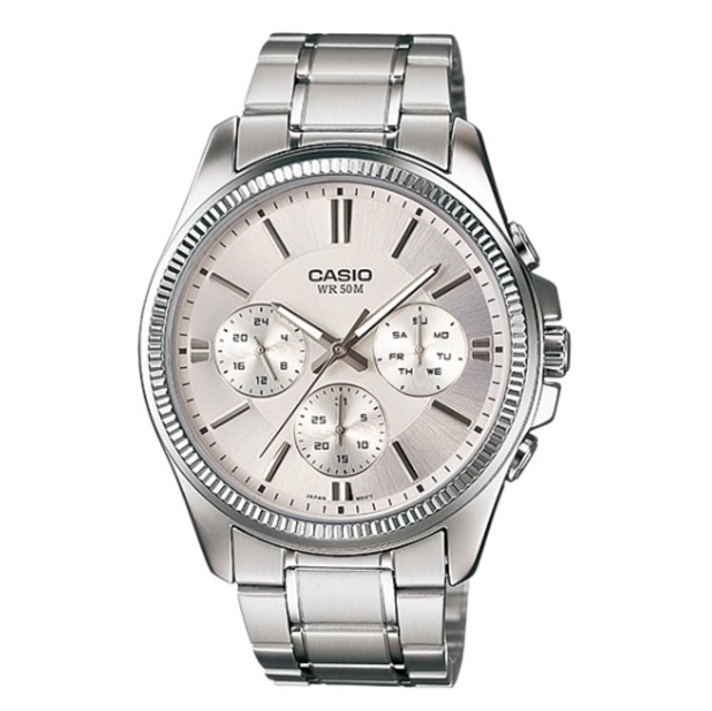 CASIO ของแท้ 100% รุ่น MTP-1375D MTP-1375L นาฬิกาผู้ชายสายสแตนเลส ประกัน 1ปี MTP1375 MTP1175L MTP1375D