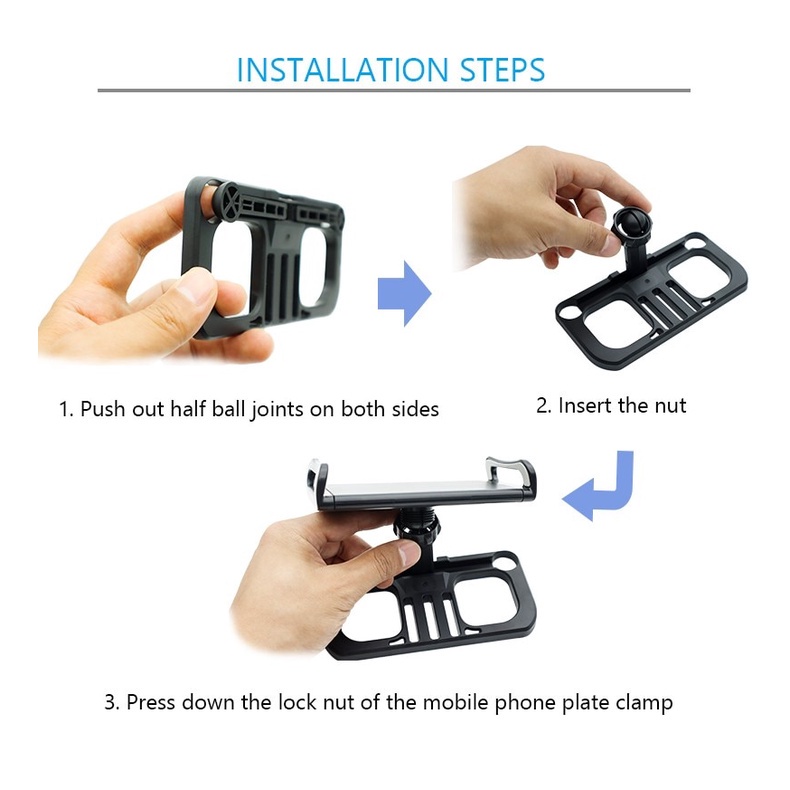 สําหรับ DJI Air 3S/ Neo/Mini 3/Air S/Mini 2 SE รีโมทคอนโทรลโทรศัพท์ผู้ถือแท็บเล็ต 360 องศา Rotatable Extension Bracket อุปกรณ์เสริม 01