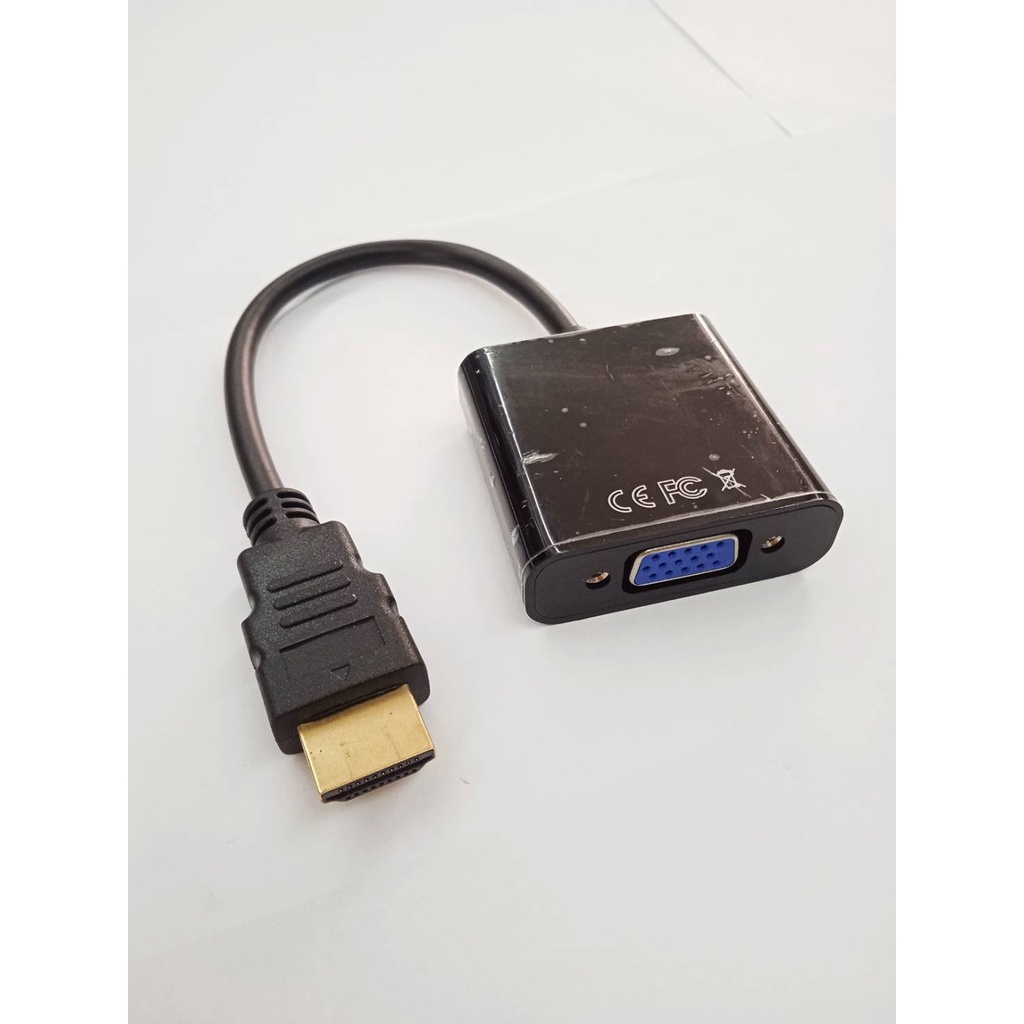 สายแปลงคอม/สายแปลงจอ/สายต่อคอมกับจอ ใช้แปลงจากคอมรุ่นHDMI เป็น VGA ใช้งานได้จริง สัญญานดี มีความแข็ง