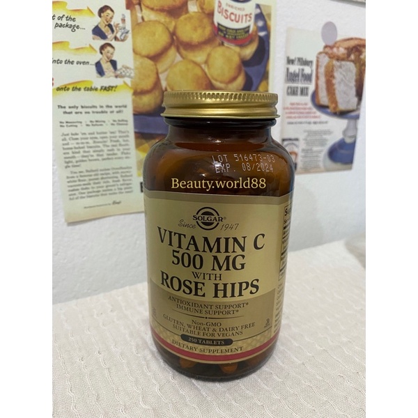 🧡 วิตามินซีแบ่งขาย Solgar vitamin C 500 mg with Rose hips 🧡