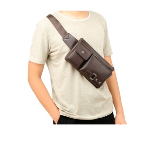 【พร้อมส่ง】miss bag fashion กระเป๋าคาดอกหนังPU ต่อช่องชาร์จ รุ่น 1424