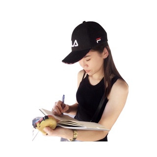 หมวกFILAสีดำใส่สบายๆ