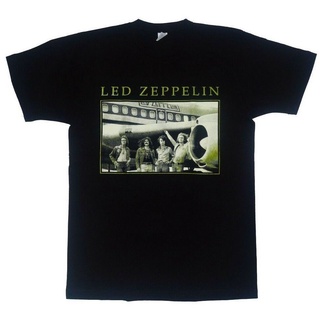 [S-5XL]เสื้อยืดคอกลม แขนสั้น พิมพ์ลายเครื่องบิน บันได Way To Heaven Rock Led Zeppelin ทรงหลวม สไตล์เกาหลี สําหรับผู้ชาย