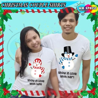 Christmas Couple  shirts/CUSTOMIZED CHRISTMAS SHIRTS DESIGNS/CHRISTMAS CUSTOM TEES/SOLD PER PIECE