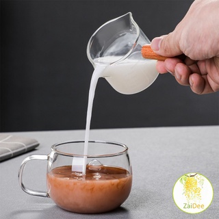 แก้วช็อต Espresso Shot ด้ามจับไม้ ขนาด 70 ml  และ 75 mlสินค้าพร้อมส่ง แก้วดวงมินิ แก้วตวง2ปาก Measuring cup