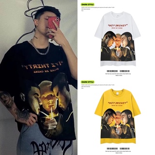 เสื้อยืดแขนสั้น แขนห้าส่วน พิมพ์ลายภาพบุคคล แบบดั้งเดิม สไตล์อเมริกัน แนวสตรีท เรโทร สําหรับผู้ชาย