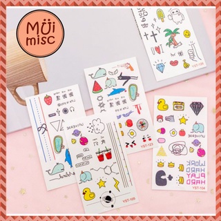 MUIMISC - (30 ชิ้น) สติ๊กเกอร์ tattoo สติ๊กเกอร์ แทททู Sticker Tattoo แทททูมินิมอล แทททูฮยอนอา แทททูกันน้ำ แทททูน่ารักๆ