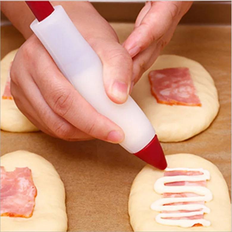 ปากกาซิลิโคนบีบช็อคโกแลต ซอส เขียนแต่งหน้าเค้ก ราคา ถูกที่สุด ดีลบีเคเค แกลเลอรีภาพที่ 9