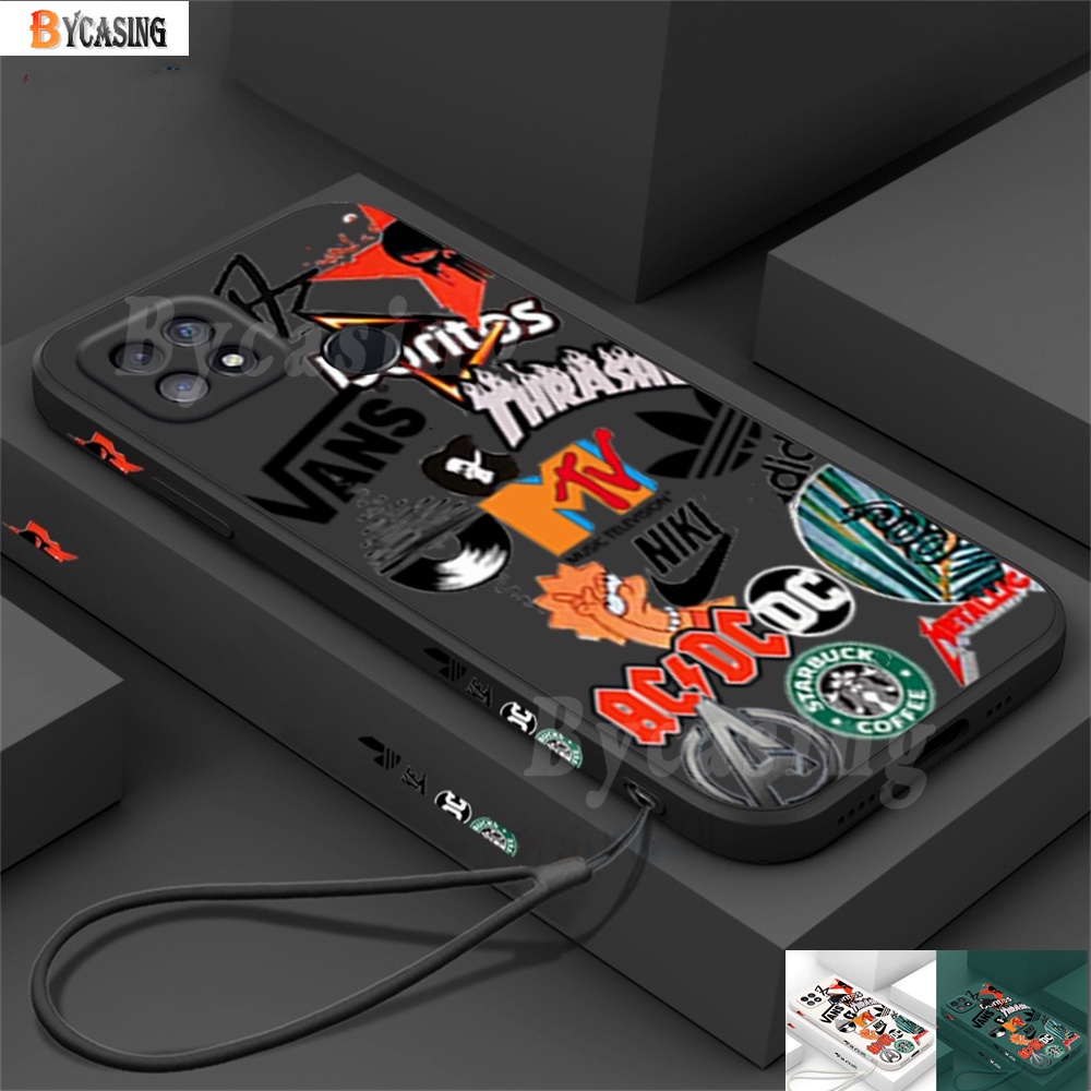 เคสโทรศัพท์มือถือ ยางนิ่ม พร้อมสายคล้องข้อมือ สไตล์ยุโรป สําหรับ OPPO A58 A78 A12 A5S A7 A54 A16 A15 A94 A53 A52 A92 A1K A3S F9 A37 Reno7 RealmeC11