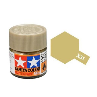 สีสูตรน้ำทามิย่า Tamiya Acrylic X31 Titanium Gold 10ml