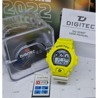 ของแท้ DIGITEC 5098 นาฬิกาข้อมือดิจิทัล สายยาง 5 ซม. สําหรับผู้ชาย