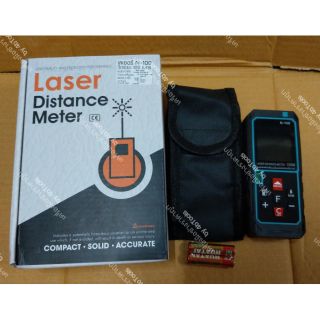 เครื่องมือวัดระยะ เลเซอร์วัดระยะดิจิตอล 100 เมตร พร้อมระดับน้ำ Laser Distance Meter N-100