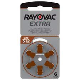 ถ่านเครื่องช่วยฟัง 312/A312/312A/PR41 ถ่านหูฟัง Raynovac แพ็ค 6 ก้อน 1.45v ขายส่ง 3 แพ็คขึ้นไป