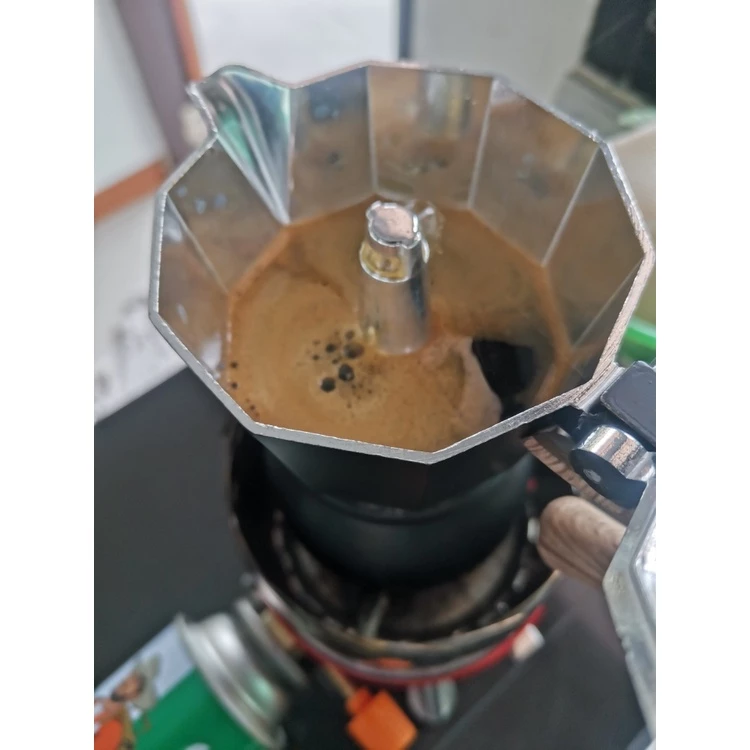 ☕🥄 Moka Pot  Coffee CJ ชุดหม้อต้มกาแฟสด แบบหนา ทน รวม เตาไฟฟ้า และ กระดาษกรอง   โมก้าพอท ครบชุด พร้อมใช้ thumbnail 7