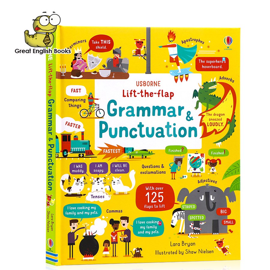 (ใช้โค้ดรับcoinคืน10%ได้)  หนังสือบอร์ดบุ๊คเล่มใหญ่ Usborne Lift-the-Flap Grammar and Punctuation (Board Book) แกรมม่า