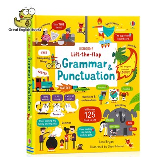 (ใช้โค้ดรับcoinคืน10%ได้) *พร้อมส่ง* หนังสือบอร์ดบุ๊คเล่มใหญ่ Usborne Lift-the-Flap Grammar and Punctuation (Board Book) แกรมม่า