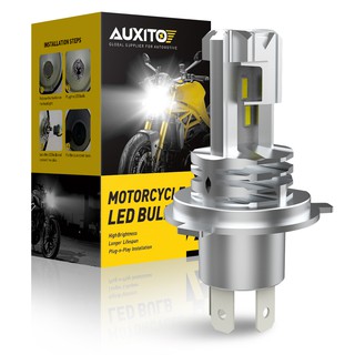 Auxito ไฟหน้ารถจักรยานยนต์ LED H4 HB3 LED 22W 1500LM 6000K 1860 CSP สีขาว